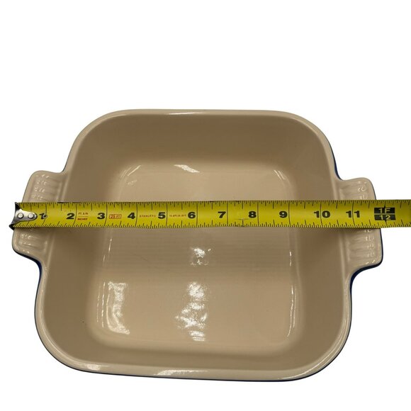 Le Creuset Stoneware Casserole 9x9 Square Casserole Pan Blue 09-44 - Picture 8 of 10